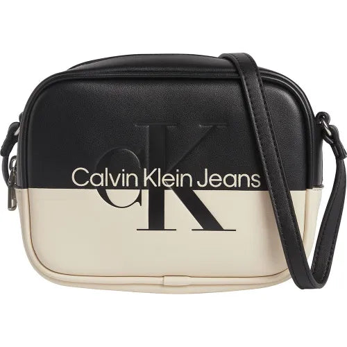Calvin Klein Jeans Two-Tone Faux Leather Camera Bag