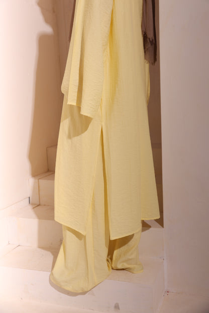 Yellow High Low Cardigan