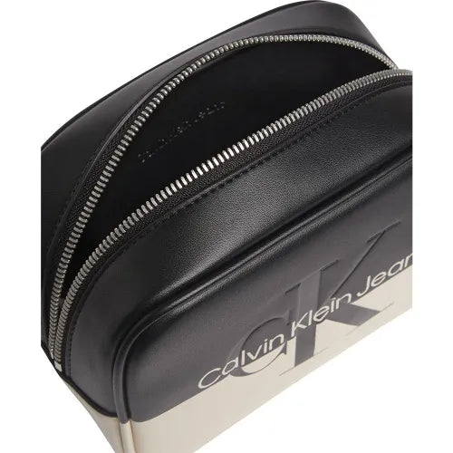 Calvin Klein Jeans Two-Tone Faux Leather Camera Bag