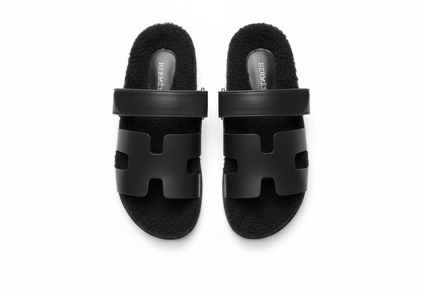 Hermes Chypre Sandals Fur-Lined